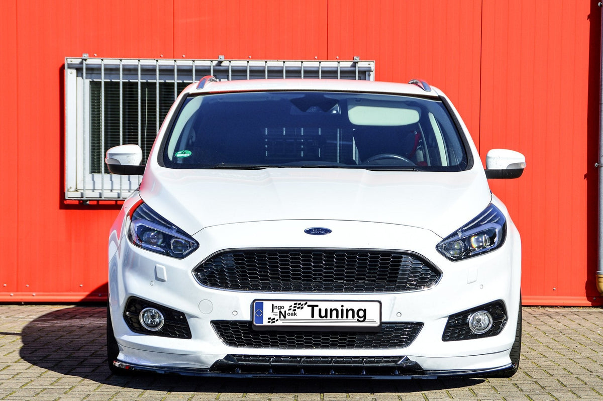 Frontspoilerlippe für Ford S-Max 2 ST-Line 2015-2019, Ingo Noak Tuning, sichtbarer Frontstoßfänger mit Spoilerlippe