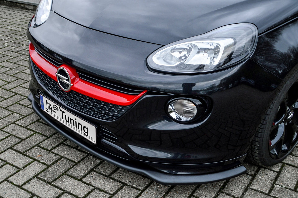 Frontspoilerlippe für Opel Adam S und OPC-Line, Ingo Noak Tuning, zeigt die aerodynamische Frontpartie des Autos