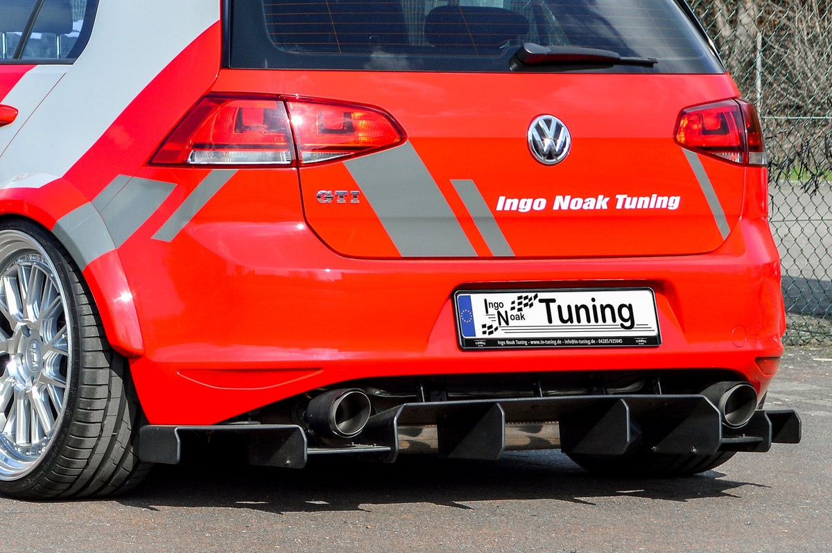 Gefräster Heckansatz mit Seitenteilen für VW Golf 7 GTI, Ingo Noak Tuning, aus hochwertigem Material, sichtbare Details und Passform