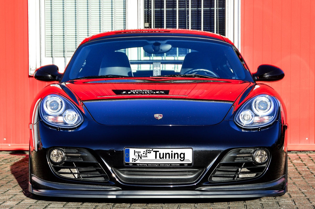 Frontspoilerlippe Cuplippe mit Wing für Porsche Cayman 987 aus ABS