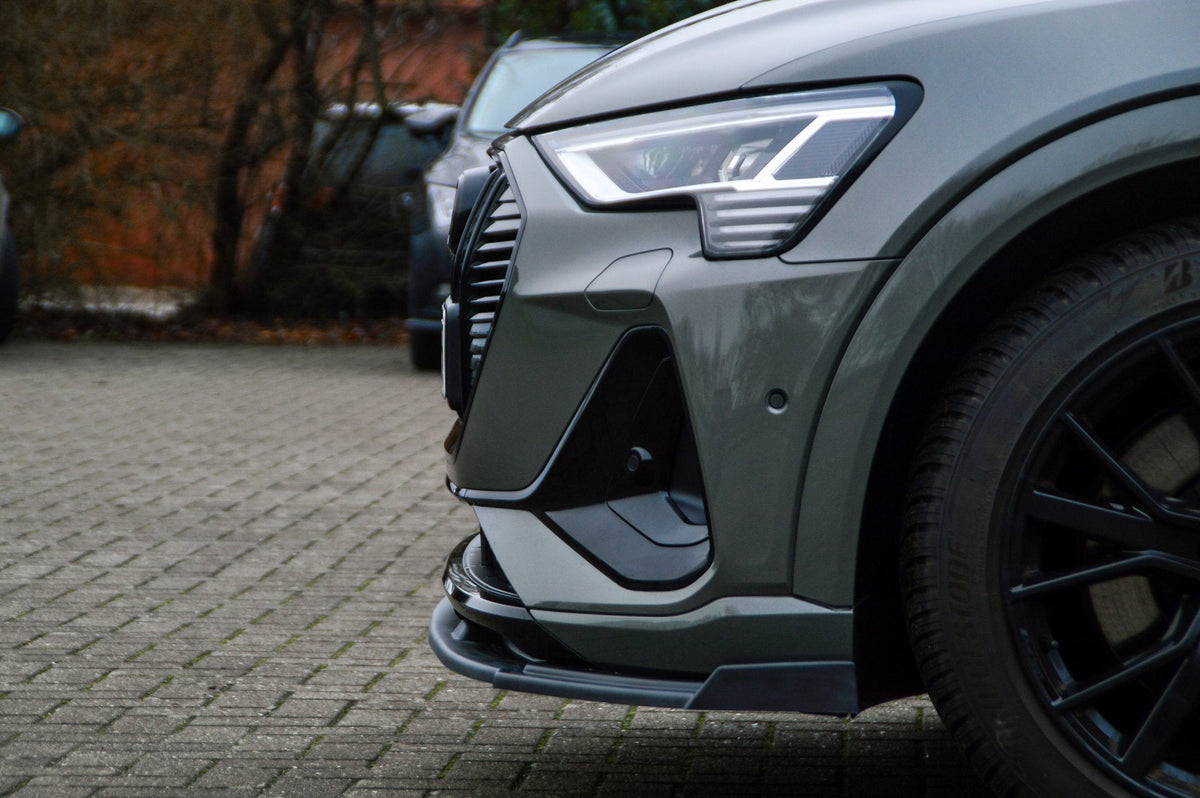 Frontspoilerlippe mit Wing für Audi E-Tron Quattro und Sportback, Ingo Noak Tuning, aerodynamisches Design