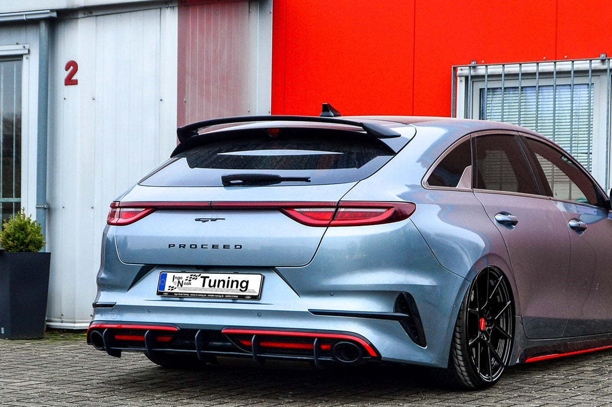 Ingo Noak Tuning Bodykit für Kia Proceed GT CD Facelift 2021-, vorne und seitlich sichtbar