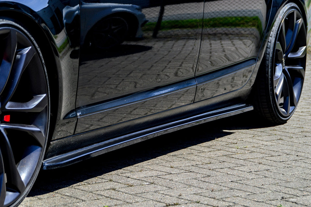 Seitenschweller für Audi A6 4F S-Line, Ingo Noak Tuning, schwarzes Kunststoff-Design, passend für Baujahr 2004-2011