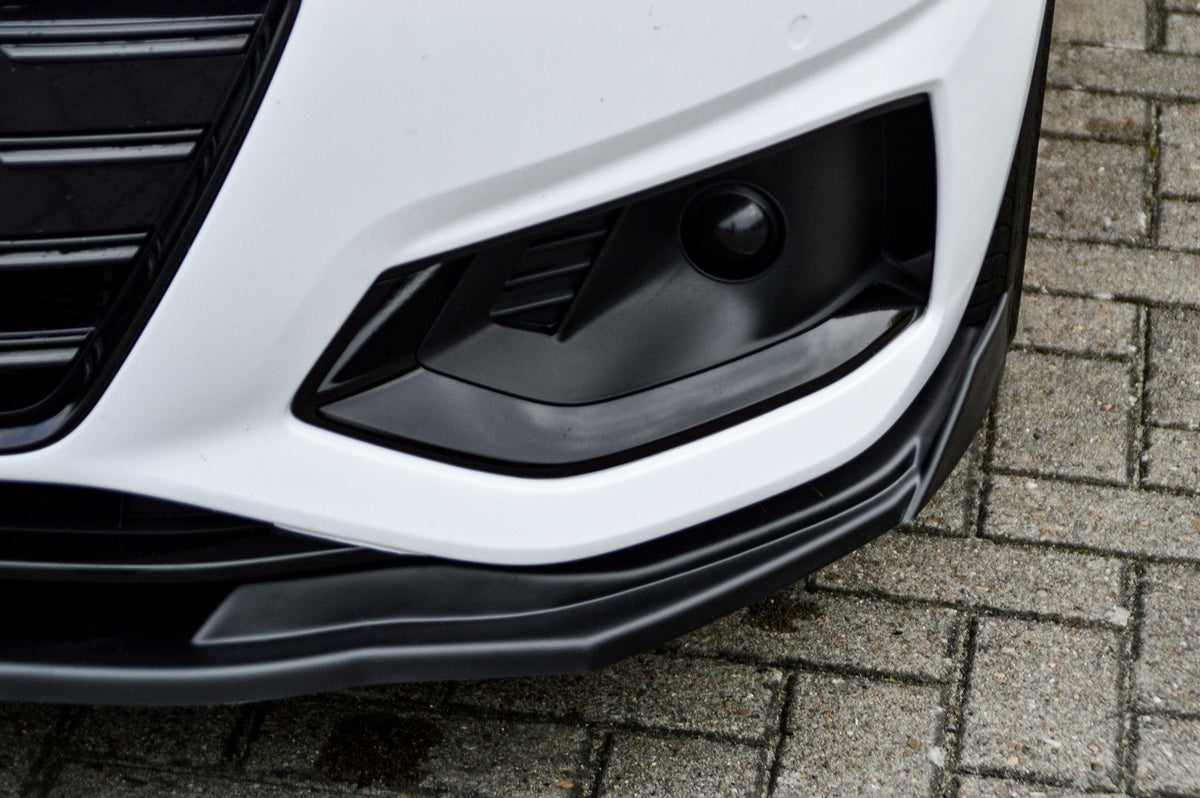 Frontspoilerlippe mit Wing für Audi A4 B9 Facelift ab 2019, Ingo Noak Tuning, aus hochwertigem Material, sichtbar an der Fahrzeugfront