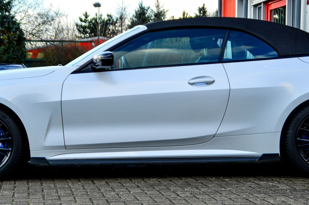 Ingo Noak Tuning BMW 4er G22 G23 Seitenschweller mit Wings vorne und hinten, ohne M-Paket, für sportlichen Look