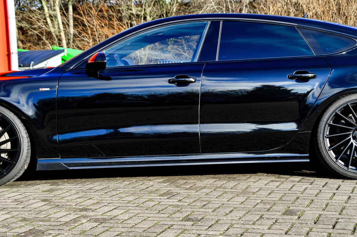 CUP Seitenschweller mit Wings vorne für Audi A7 C7 4G Facelift