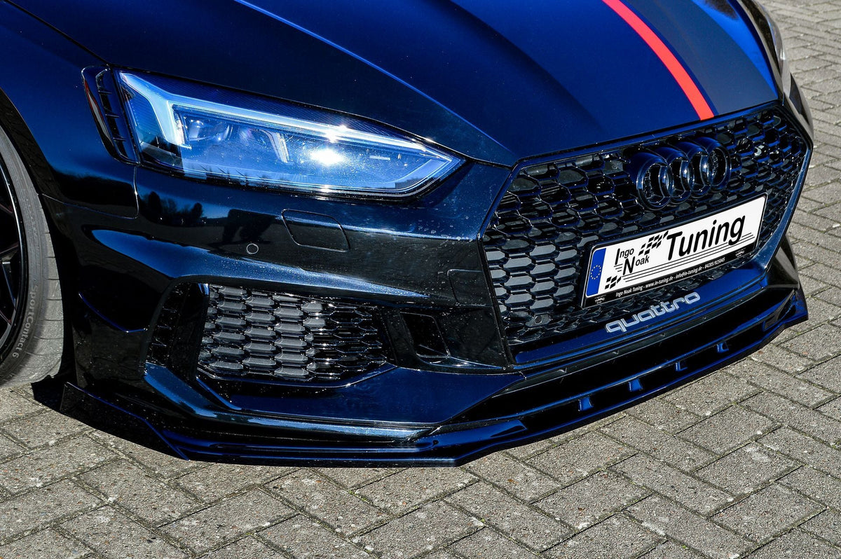 Frontspoilerlippe mit Wing für Audi RS5 F5 B9, in Wagenfarbe lackiert, zeigt die sportliche Tuning-Optik.