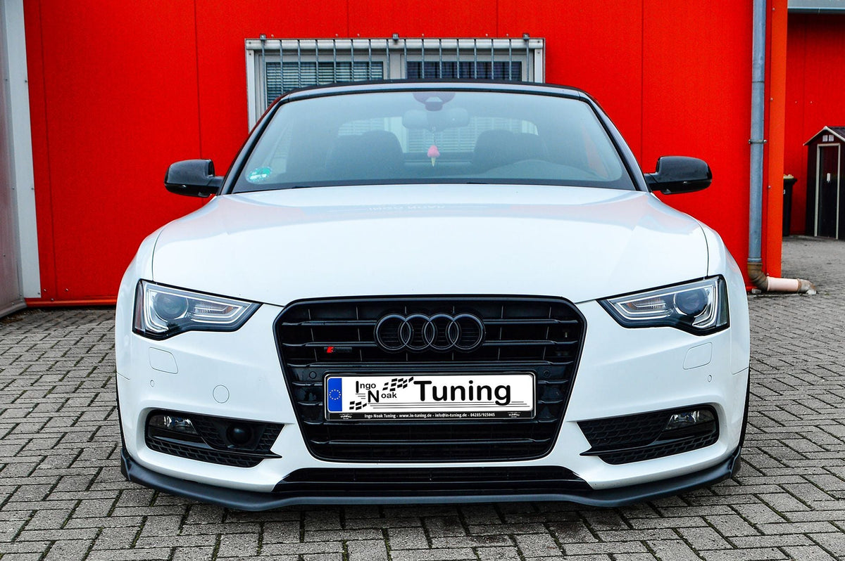 Frontspoilerlippe mit Wings für Audi A5 B8 Facelift 2011-2016, in Wagenfarbe. Ingo Noak Tuning, sportliches Fahrzeug-Design.