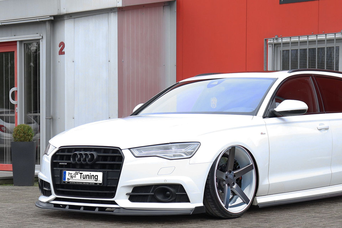 Frontspoilerlippe mit Wings für Audi A6 S-Line+ S6 4G C7, in Wagenfarbe, aus hochwertigem Kunststoff, von Ingo Noak Tuning