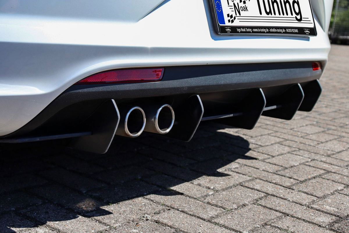 Gefräster Heckansatz mit Finnen für VW Scirocco 3 R-Line Facelift, Ingo Noak Tuning, langlebiges Auto-Design