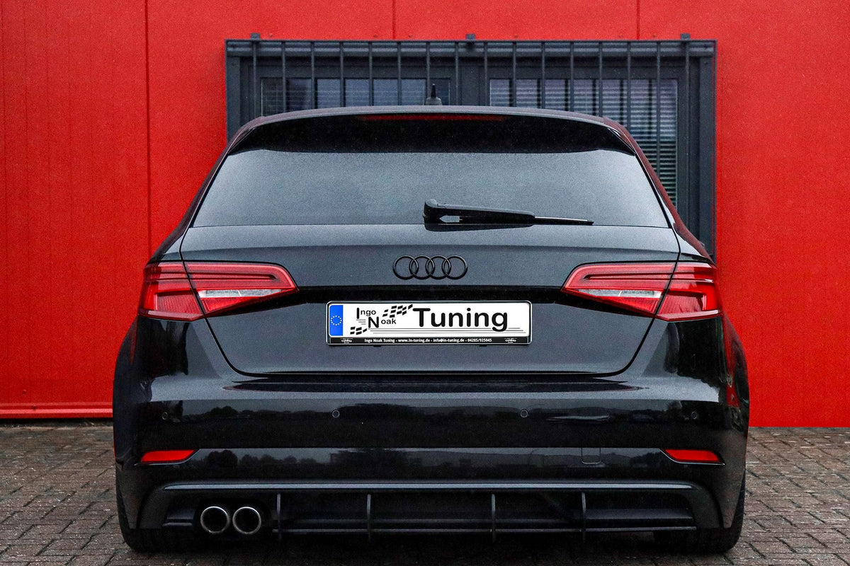 Heckansatz für Audi A3 8V Sportback Facelift gefräßt