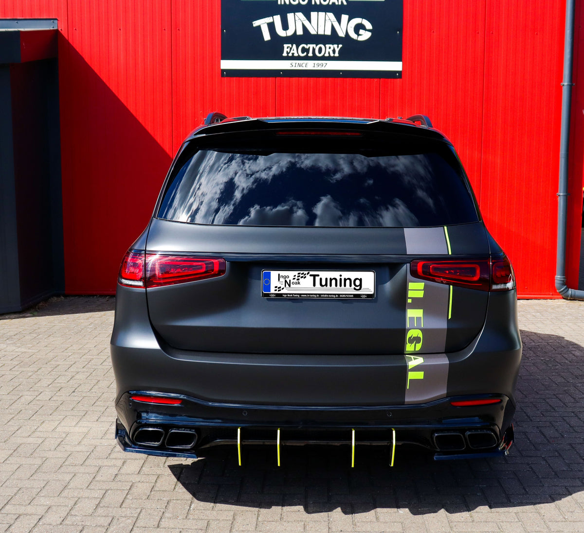 Heckansatz Seitenteile mit Wing für Mercedes GLS 63 AMG 4 Matic
