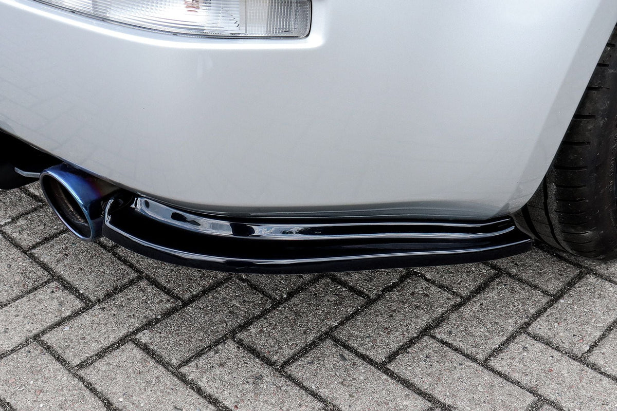 Seitenteile aus ABS für Nissan 350Z Coupe und Roadster, Heckansatz, Ingo Noak Tuning, schwarze Karosserie-Teile