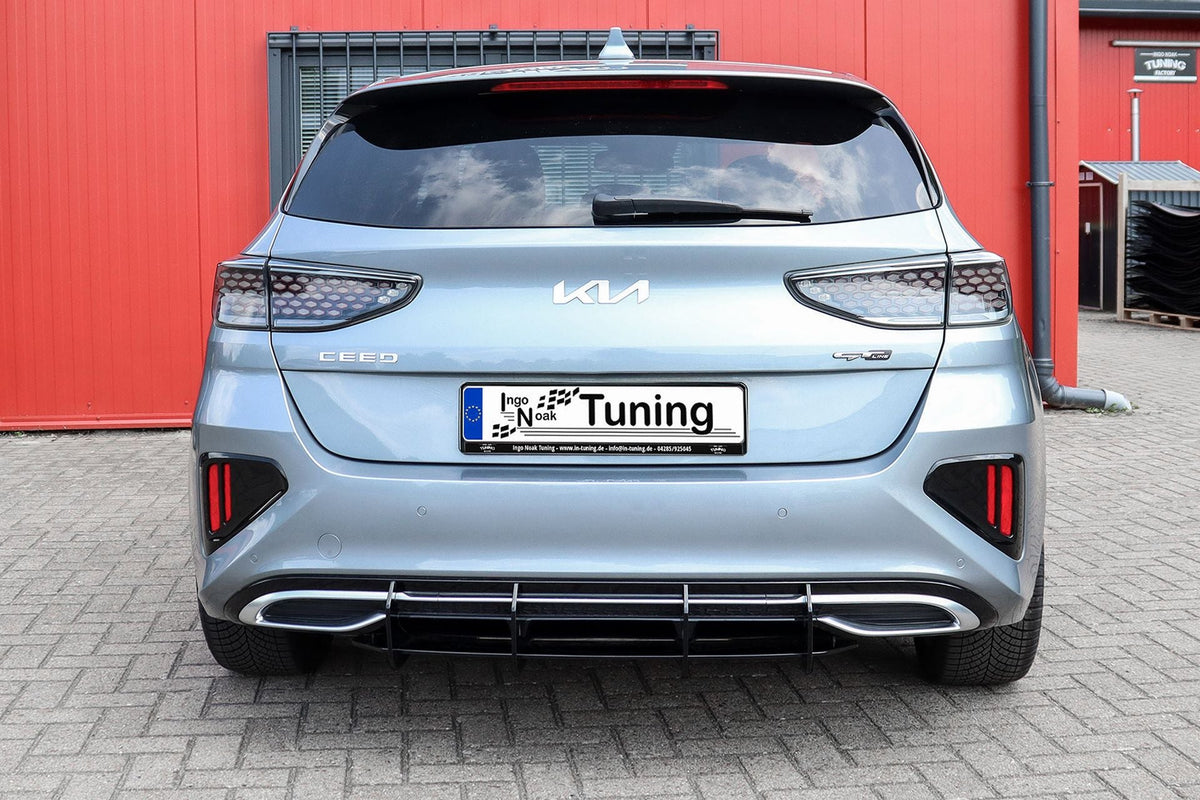 Gefräster Heckansatz aus ABS mit Finnen für Kia Ceed, SK