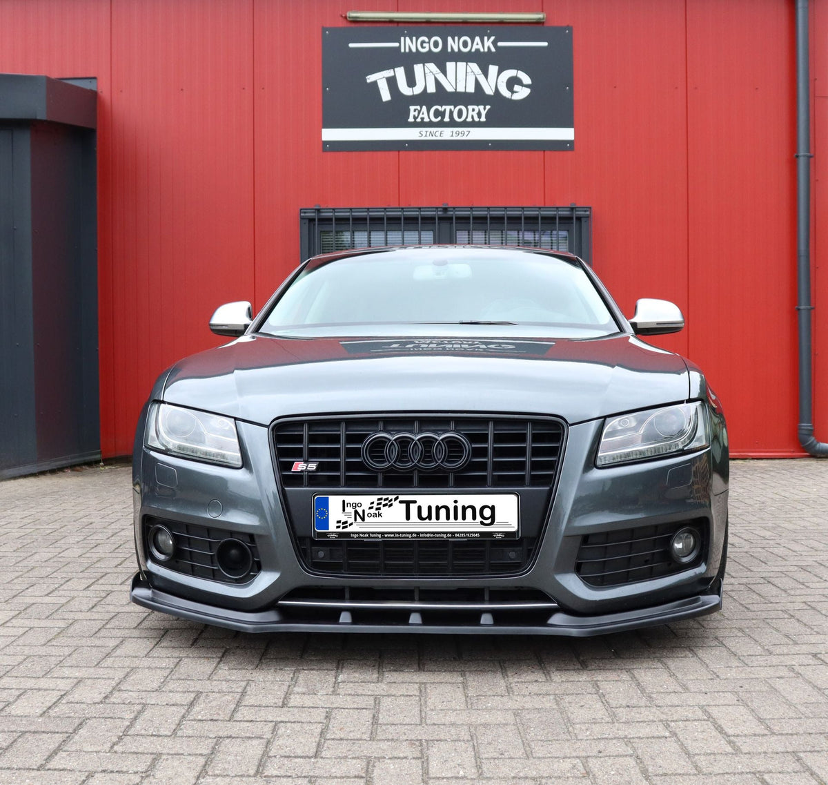 Cuplippe Frontspoilerlippe mit Wings aus ABS für Audi S5 B8