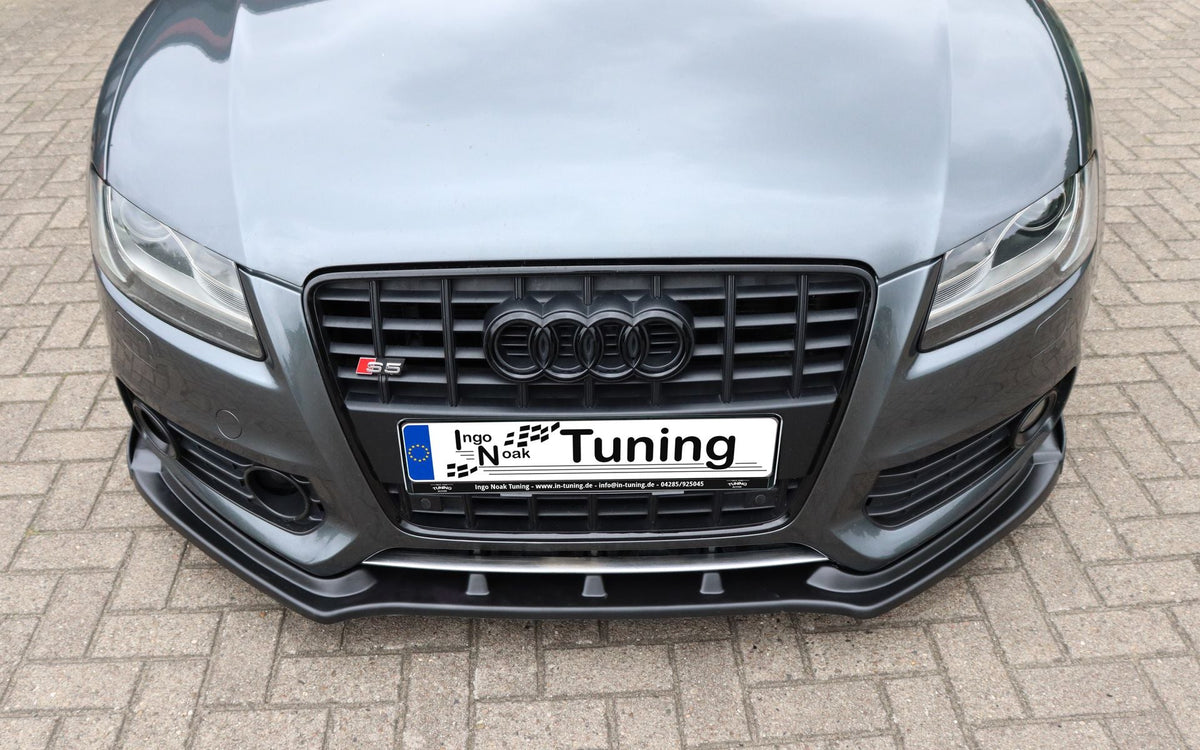 Cuplippe Frontspoilerlippe mit Wings aus ABS für Audi A5 B8