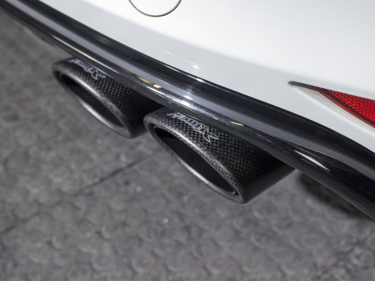 Bull-X Endrohrset Y-Style: Typ 14 Carbon oval versetzt 2x225x70 (A:1x64mm + 1x76mm)