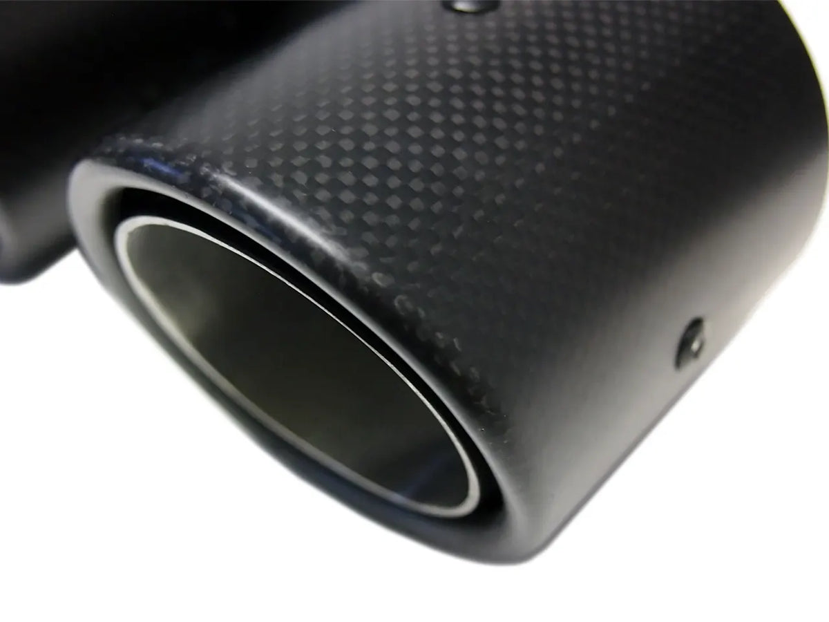 Bull-X Endrohr Y-Style: Typ 21 Carbon gerade 2x76mm (Muffe: 70mm)