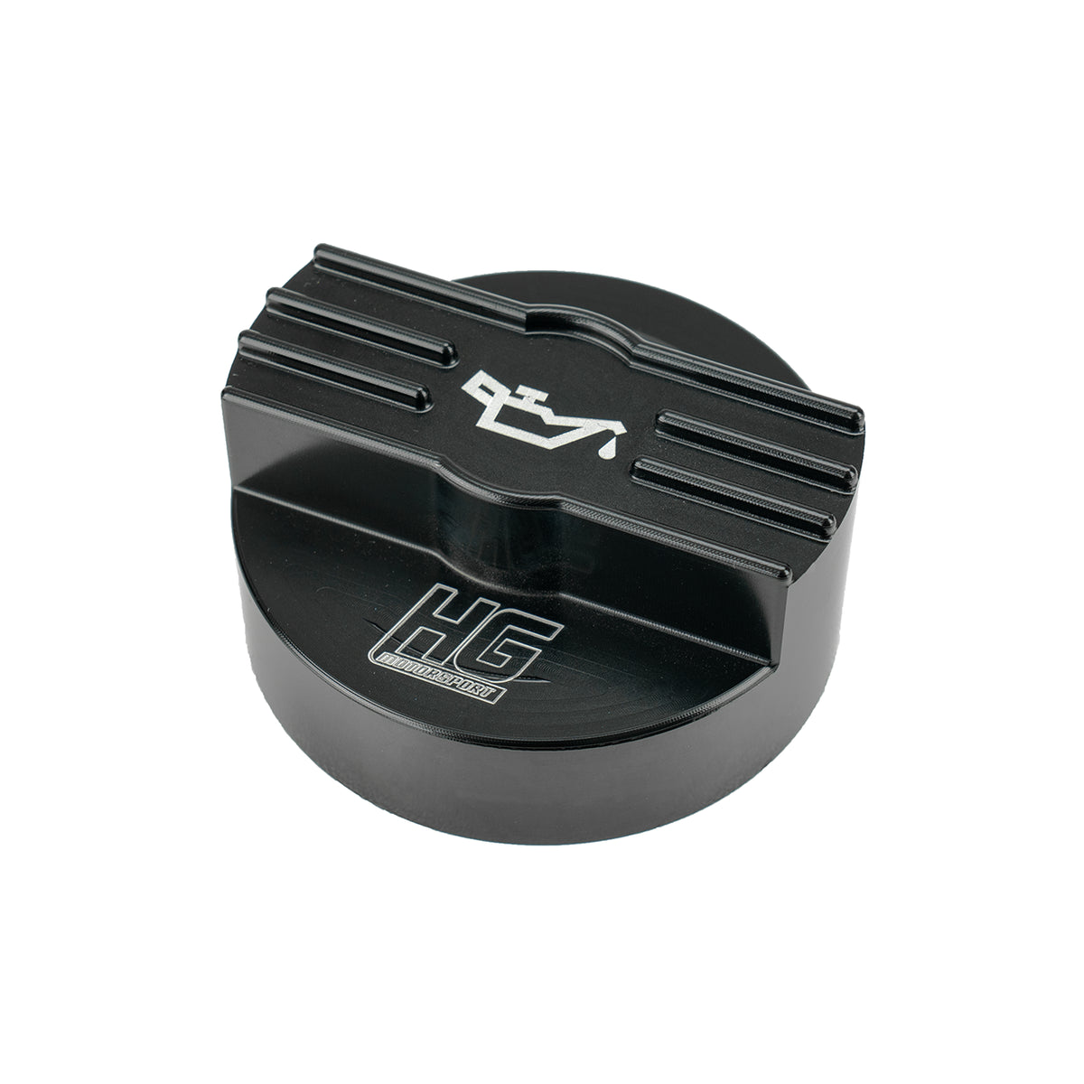 Öldeckel Cover schwarz HG-Motorsport Logo MQBevo Plattform (z.B. Golf 8)