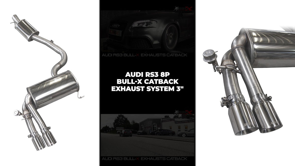 Bull-X ECE Abgasanlage 3" Audi RS3 8P quattro 340PS