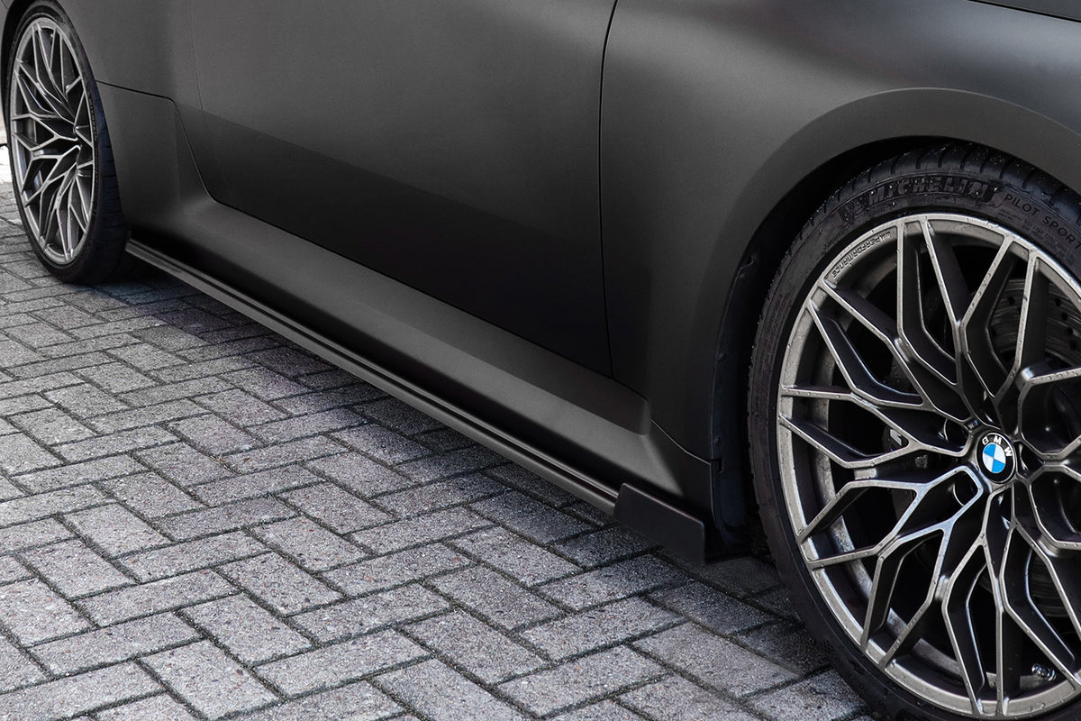Seitenschweller mit Wing vorne aus ABS für BMW M2 G87 - Ingo Noak Tuning