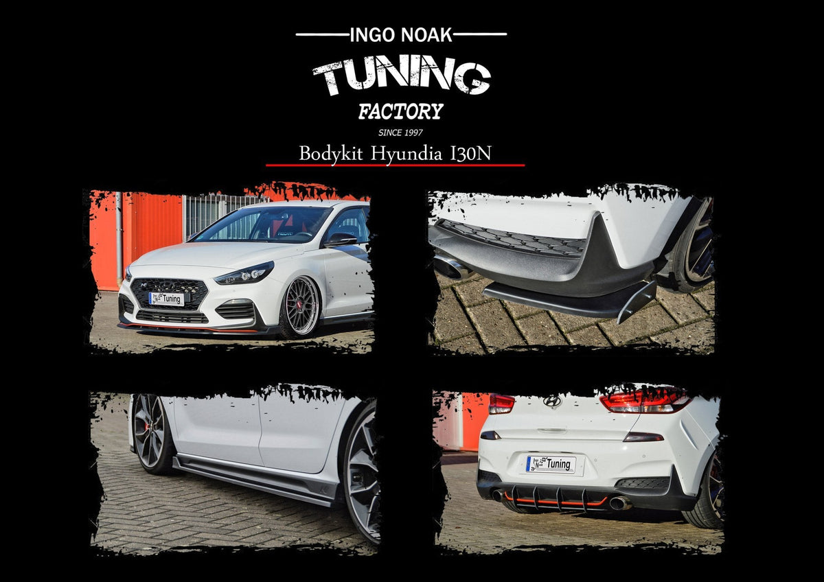 Ingo Noak Tuning Bodykit für Hyundai I30N ab 2017-2021, sportliches Design, front- und heckstoßstange, Seitenschweller