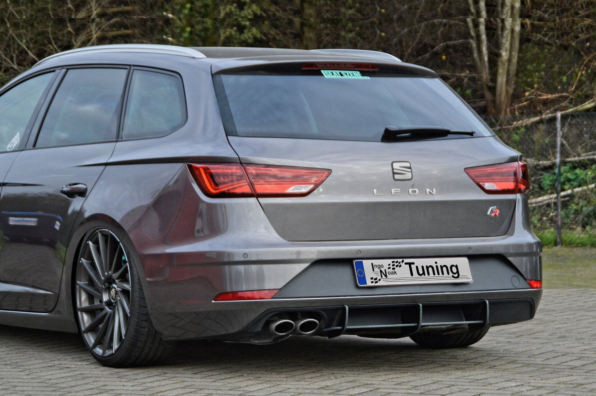Gefräster Diffusor Heckeinsatz Seat Leon 5F ST FR Facelift