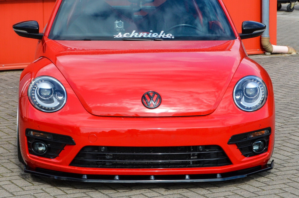 Frontspoilerlippe für VW Beetle Typ 16 5C R-Line, Ingo Noak Tuning, langlebiges Auto-Design, sichtbar auf dem Fahrzeug.