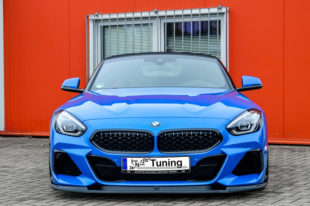 Frontspoilerlippe für BMW Z4 G29 mit M-Paket von Ingo Noak Tuning, zeigt die sportliche Fahrzeugfront und aerodynamisches Design.