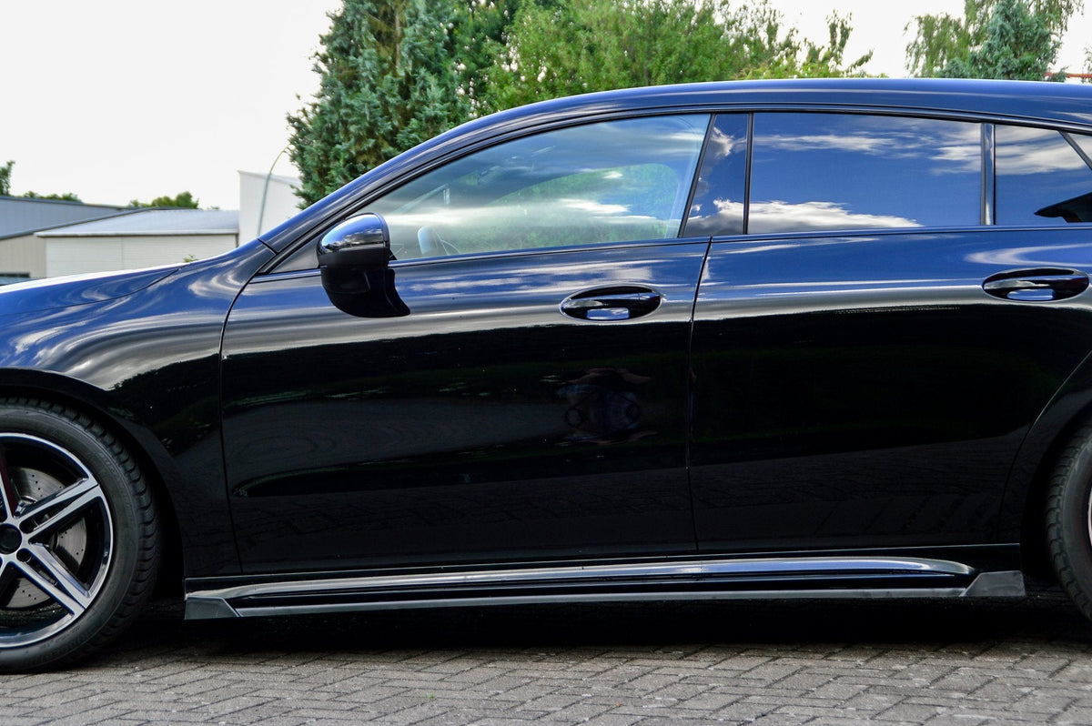 CUP Seitenschweller mit Wing vorne und hinten für Mercedes CLA X118 C118 AMG-Line ab Bj.:2019- - Ingo Noak Tuning