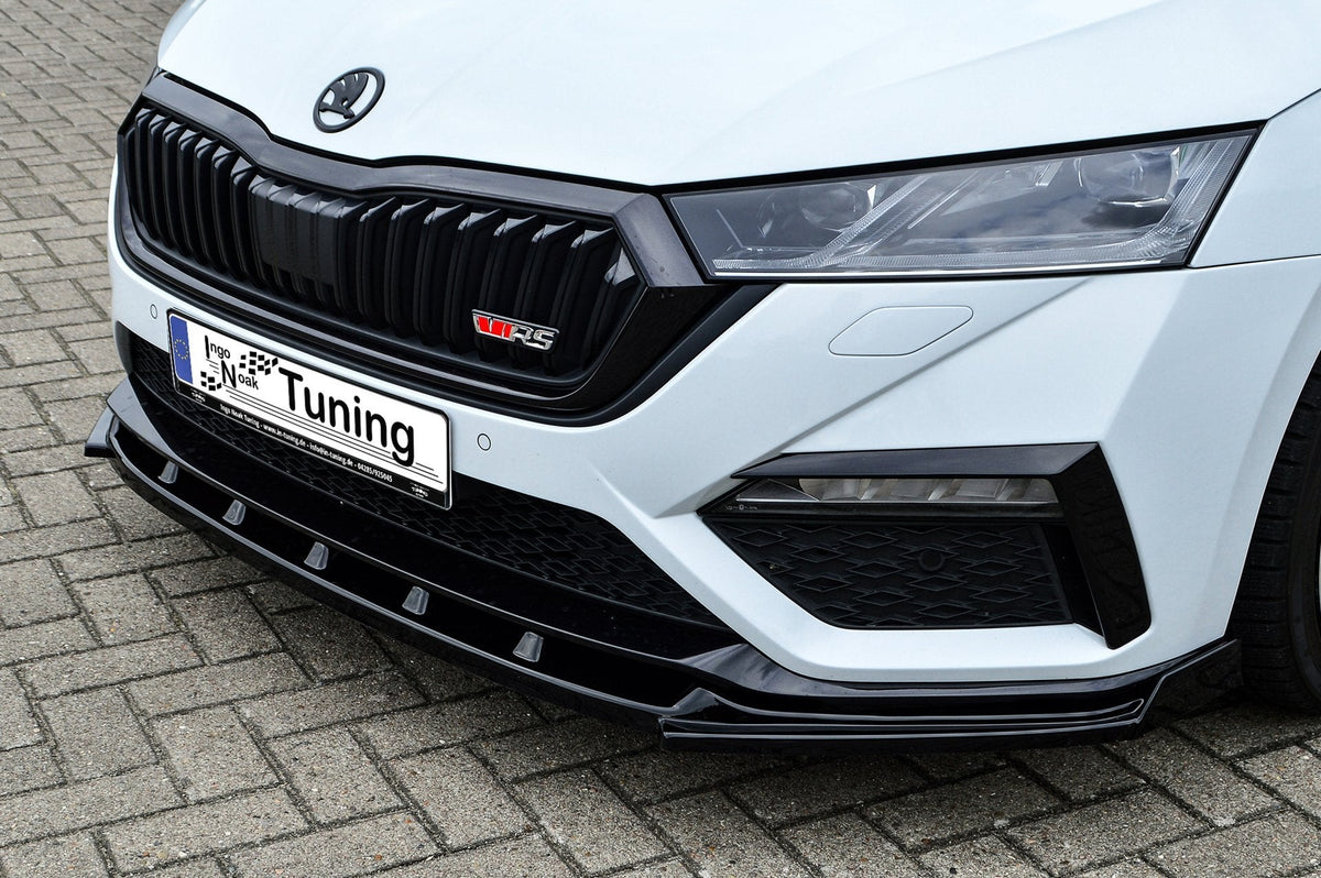 Frontspoilerlippe mit Wings für Skoda Octavia RS NX ab 2020, Ingo Noak Tuning, aus hochwertigem Kunststoff, sportliches Design