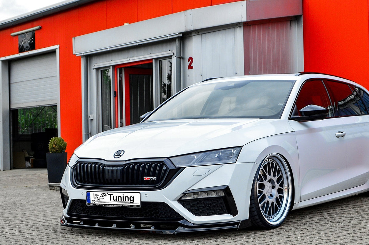 Frontspoilerlippe mit Wings für Skoda Octavia RS NX ab 2020, Ingo Noak Tuning, aerodynamisches Karosserie-Upgrade