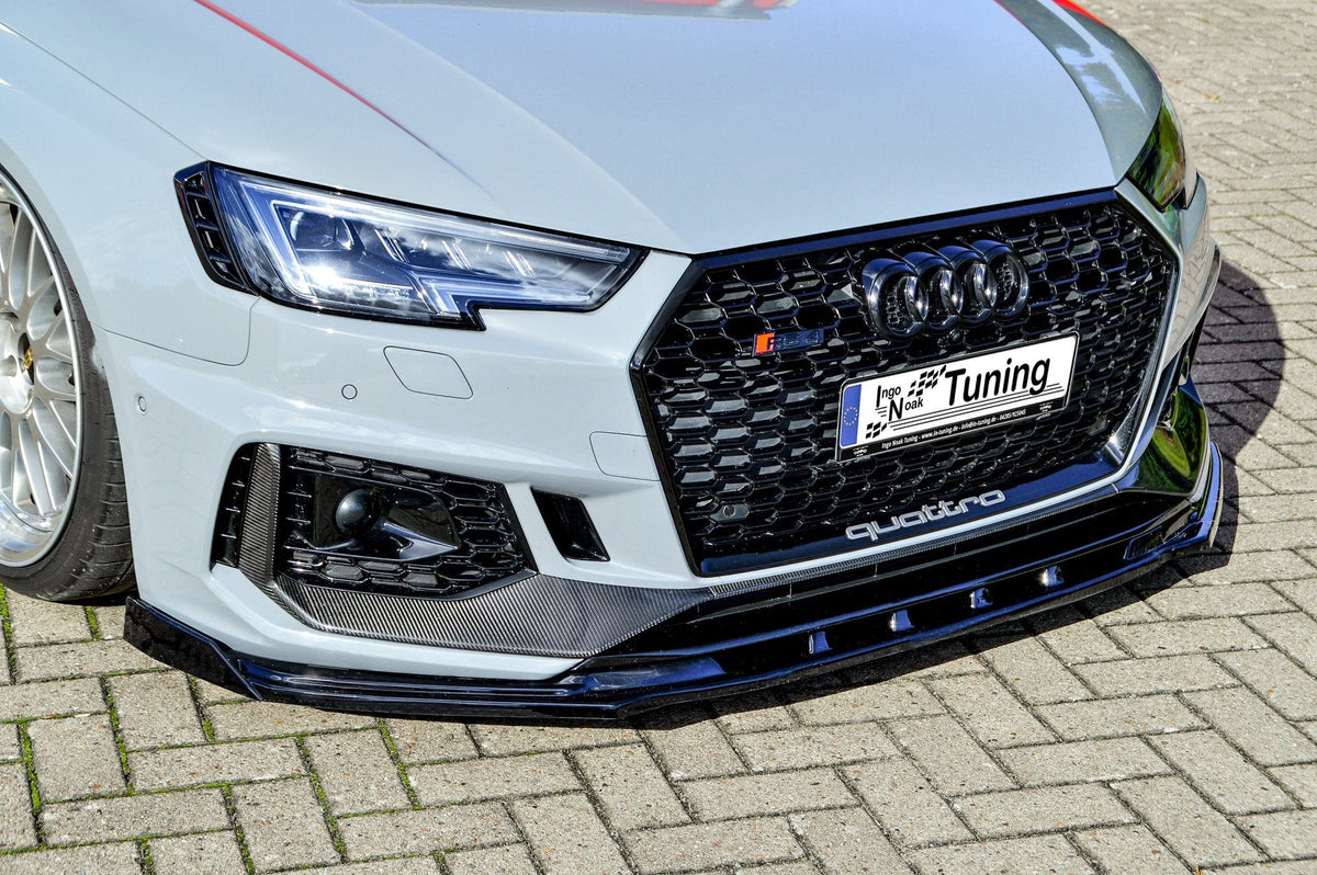 Frontspoilerlippe mit Wing für Audi RS4 B9, Ingo Noak Tuning, aerodynamisches Auto-Upgrade, sichtbare Spoiler-Design