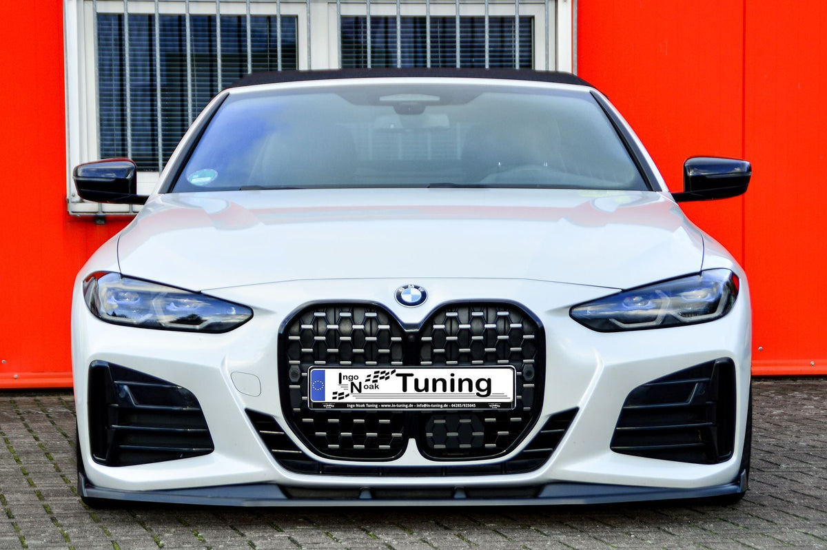 Schwarzes Cuplippe Spoilerschwert mit Wings aus ABS für BMW 4er G22 G23, Tuning-Optik, Ingo Noak Tuning, Auto-Upgrade