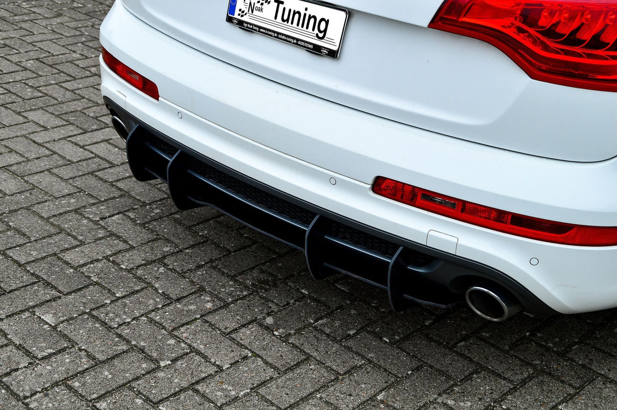 Gefräster Heckansatz mit Finnen für Audi Q7 4L S-Line, in hochwertiger Verarbeitung, von Ingo Noak Tuning.