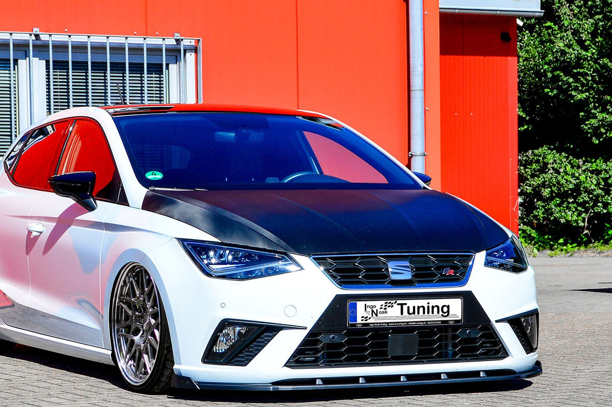 Frontspoiler Cuplippe mit Wings für Seat Ibiza 6F KJ Vorfacelift, Ingo Noak Tuning, sichtbare Spoiler-Details