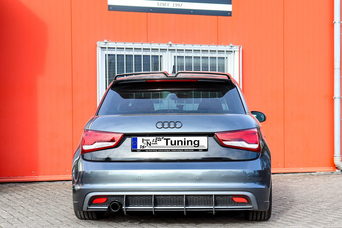 Racing-Heckansatz Diffusor für Audi A1 8X S-Line, schwarz, aus hochwertigem Kunststoff, passend für Baujahre 2010-2014