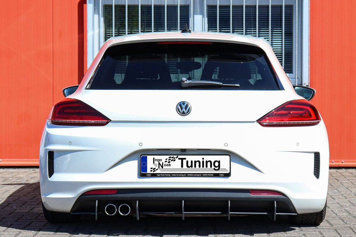 Gefräster Heckansatz mit Finnen für VW Scirocco 3 R-Line Facelift, Ingo Noak Tuning, aus langlebigem Material.