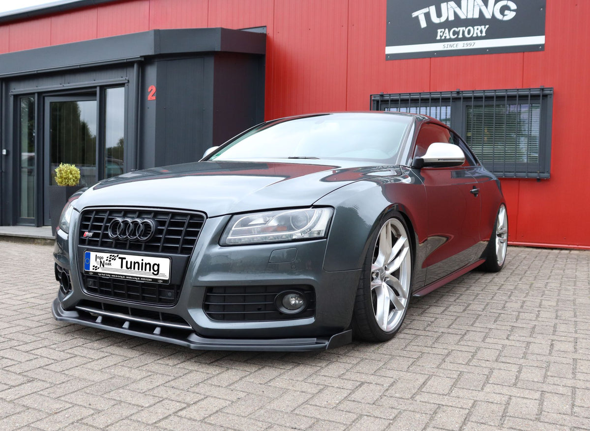 Cuplippe Frontspoilerlippe mit Wings aus ABS für Audi S5 B8