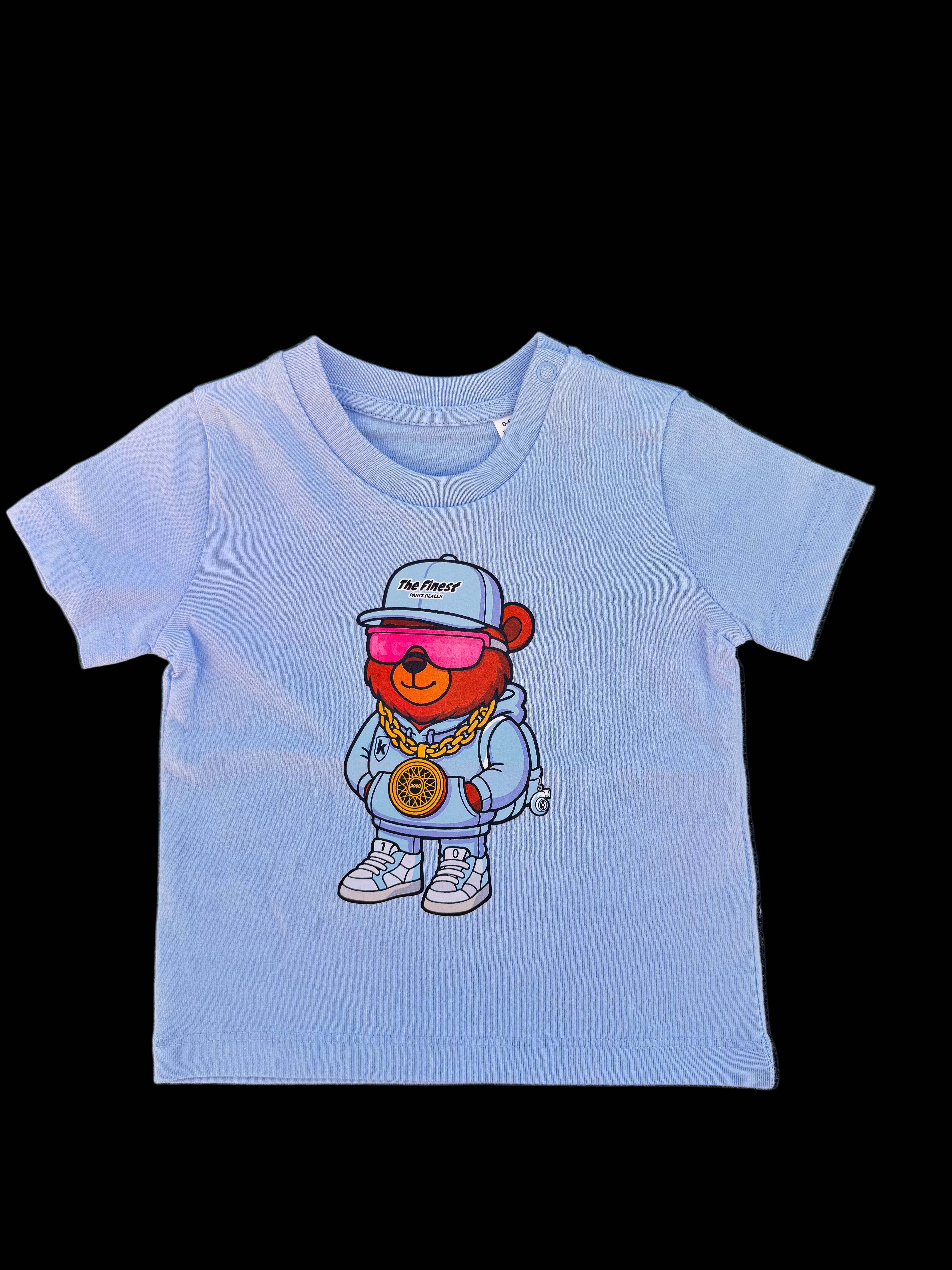 Baby/ Kids Shirt  "Wheelbär" hellblau