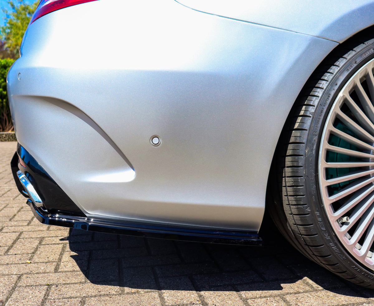 Heckansatz Seitenteile aus ABS für Mercedes S-Coupe AMG + AMG-Line, schwarz, passend für Tuning und Optikverbesserung