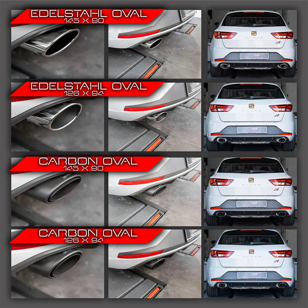 EGO-X Abgasanlage 3" Seat Leon 5F ST Cupra 265/280/290 (mit ECE*)
