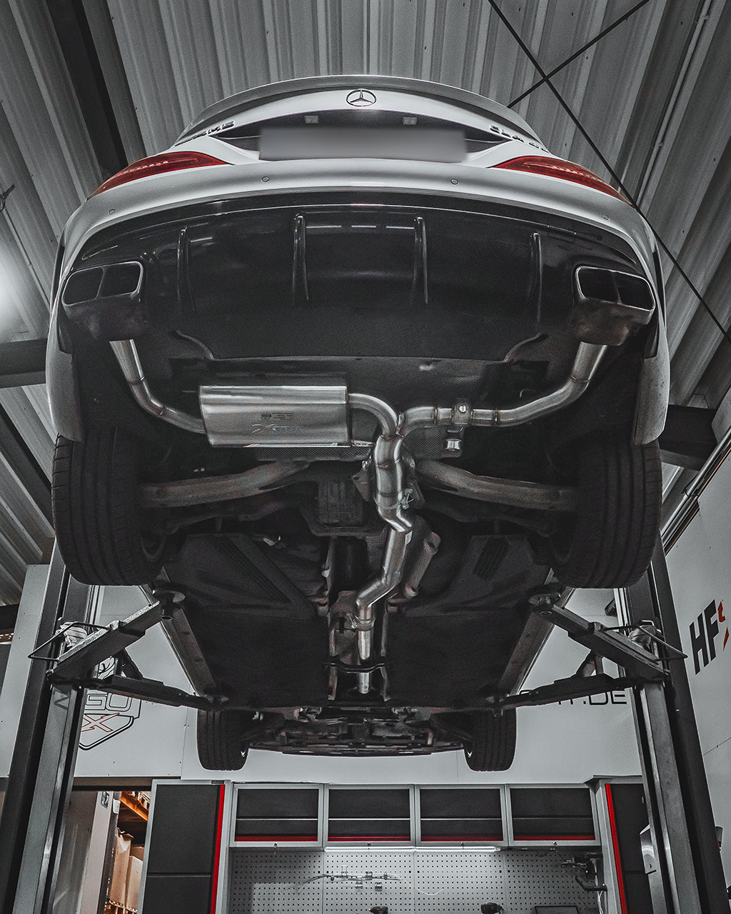 EGO-X Abgasanlage 3,5" Mercedes A45 W176, CLA45 117, GLA45 AMG X156 381PS (mit ECE*)