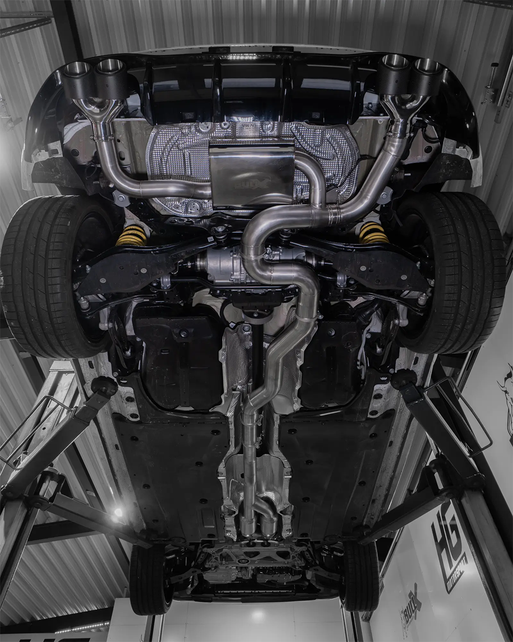 EGO-X Abgasanlage 3,5" VW Golf 8 R (Exportversion ohne ECE)