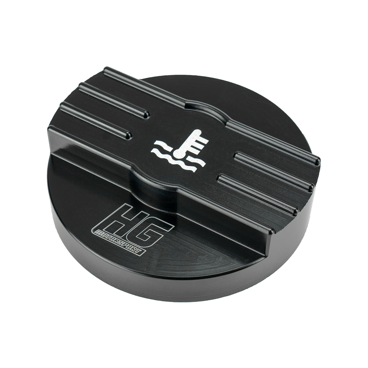 Kühlwasserdeckel Cover schwarz HG-Motorsport Logo MQB/ MQBevo (z.B. Golf 7/8)