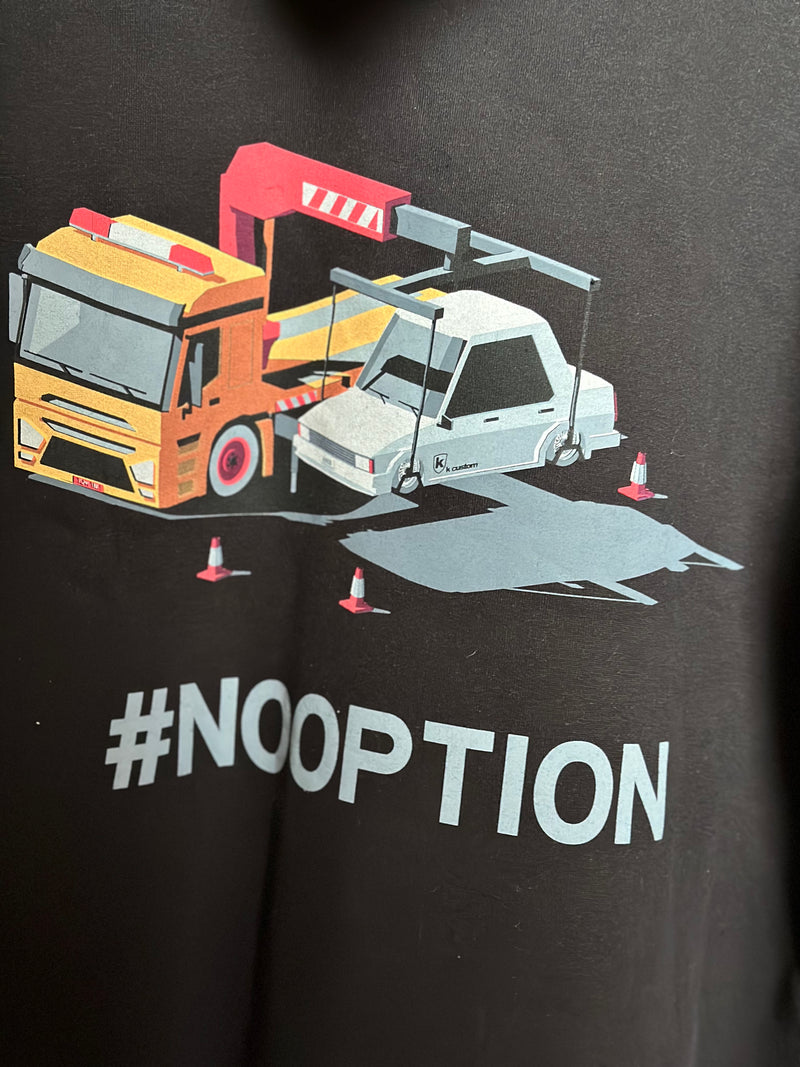 #NOOPTION Hoodie " - Hoodie black mit Print